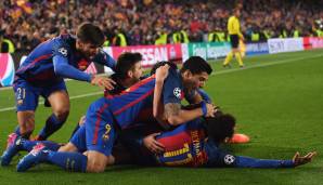 Dort brachten Luis Suarez, Layvin Kurzawa per Eigentor und Lionel Messi Barca zwar mit 3:0 in Führung, doch dann markierte Cavani das so wichtige Auswärtstor. Barca brauchte noch drei - und schoss drei: Neymar (88. und 90.+1) und Sergi Roberto (90.+5).