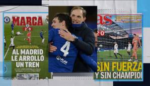 Der FC Chelsea hat sich hochverdient im CL-Halbfinale gegen Real Madrid durchgesetzt. Thomas Tuchel wird als Vater des Erfolgs gefeiert, während besonders die spanische Presse die Königlichen zerreißt. Die internationalen Pressestimmen.
