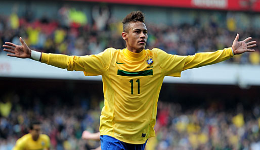 Neymar spielt für Brasilien im Testländerspiel gegen Deutschland
