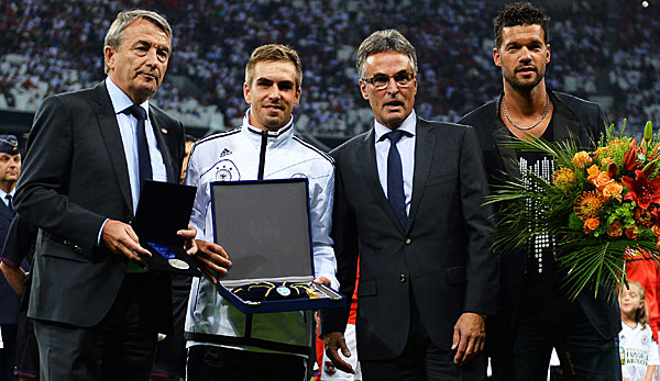 Im September 2013 wurde Philipp Lahm bereits anlässlich seines 100. Länderspiel geehrt