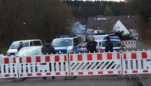 Ein Bild vor dem DFB-Mannschaftshotel in Hannover