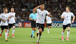 Davie Selke erzielte per Traumtor die deutsche 1:0-Führung gegen Dänemark