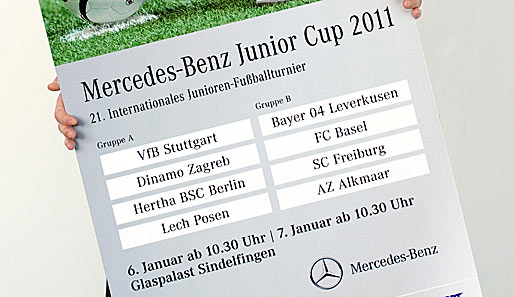 Und so sehen die Gruppen beim 21. Mercedes-Benz Junior Cup aus