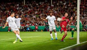 ROBERT LEWANDOWSKI: Verbuchte die mit Abstand meisten Abschlüsse. Lediglich ein Versuch fand sein Ziel, als Lewandowski zum zwischenzeitlichen 1:0 abstaubte. Sein 19. Pokal-Treffer in den vergangenen 16 Partien. NOTE: 3.