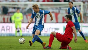 Nico Hammann (l.) spielte schon von 2013 bis 2015 für Magdeburg