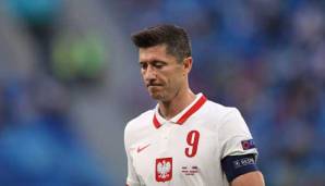 Der Weltfußballer von 2020 Robert Lewandowski ist mit Polen aktuell nur Vierter in der Gruppe I.