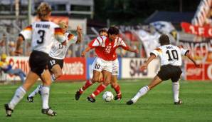 EM 1992 in Schweden | 1:1 gegen die Gemeinschaft unabhängiger Staaten | Ort: Norrköping | Zuschauer: 17.700 | Torschützen: Dobrovolski (64.), Häßler (90.)