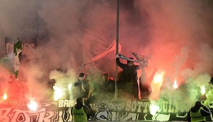 Im Spiel gegen Marseille hatten Gladbach-Fans 2012 mit Feuerwerkskörpern hantiert