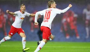 Der eingewechselte Matchwinner: Emil Forsberg kam nach 59 Minuten für Konate und erzielte in der 90. den Leipziger Siegtreffer.