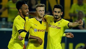 Marco Reus (M.) brachte den BVB gegen Wolfsberg in Führung