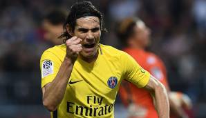 Platz 3: Edinson Cavani (Paris Saint-Germain). Der Uruguayer markierte schon 13 Treffer in der Ligue 1, was im Schnitt alle 70,5 Minuten ein Tor bedeutet