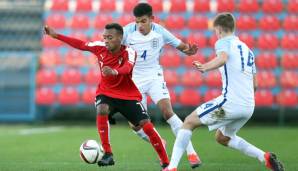 Thierno Ballo bei einem Spiel der österreichischen U17-Nationalmannschaft gegen England