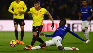 Platz 5: Richarlison (FC Watford), 78 Mal gefoult.