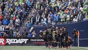 Sieg bei MLS-Premiere: Los Angeles FC jubelt bei Vizemeister Seattle Sounders.