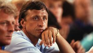 Platz 4 - JOHAN CRUYFF: Cruyff schrieb als Spieler Geschichte, genau wie als Trainer: Barça gewann unter seiner Regie 1992 erstmals den Europapokal der Landesmeister. Vier Mal in Folge holte er mit den Katalanen außerdem den spanischen Meistertitel.