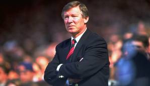 Platz2 - SIR ALEX FERGUSON: Ferguson saß von 1986 bis 2013 auf der Trainerbank von Manchester United und wurde 1999 nach dem Gewinn des "Triples" von Queen Elisabeth II. zum Ritter geschlagen.