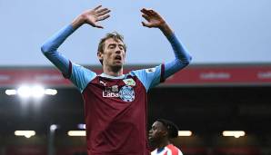 PLATZ 4: PETER CROUCH (Portsmouth, Tottenham Hotspur, Stoke City und FC Burnley; Position: Stürmer) – 2414 gewonnene Zweikämpfe.