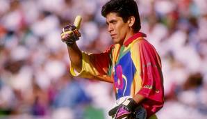 Jorge Campos: Einer der bekanntesten mexikanischen Fußballer der 90er Jahre - und zwar, weil er nicht nur als Keeper auflief, sondern gelegentlich auch als Stürmer. Zweiteres passte auch besser zu seiner Körpergröße von nur knapp 1,68 Meter.