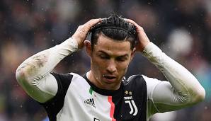 Cristiano Ronaldo hadert mit einer vergebenen Chance.