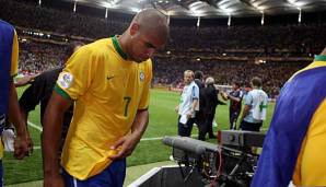 Pleite statt Triumph: Adriano war bei der WM 2006 in Deutschland nur ein Schatten seiner selbst.