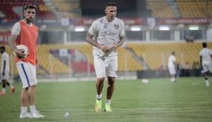 Cristian Hidalgo (l.) zu seiner Zeit in Indien mit Spielertrainer Marco Materazzi.