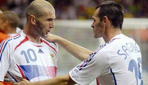 Nach dem verlorenen WM-Finale 2006 trennten sich die Wege für lange Jahre: Willy Sagnol und Zinedine Zidane.