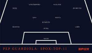 Und so sieht sie aus: Die SPOX-Top-11 von Pep Guardiola.
