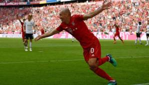 Platz 20: Arjen Robben | Stadion: Allianz Arena (München) | Tore: 66 | Spiele: 112 | Zeitraum: 2009-2019