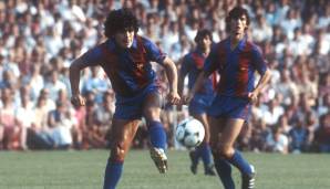 In Meppen erstmals für den FC Barcelona im Einsatz: Diego Armando Maradona.