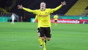 Platz 5: ERLING HAALAND (Borussia Dortmund) - 27 Tore in 28 Spielen - 54 Punkte