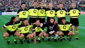 6. Borussia Dortmunds Heimtrikot der Saison 1997/98, das der BVB beim CL-Finale 1997 gegen Juventus in München getragen hat. Preis: 288 Euro.