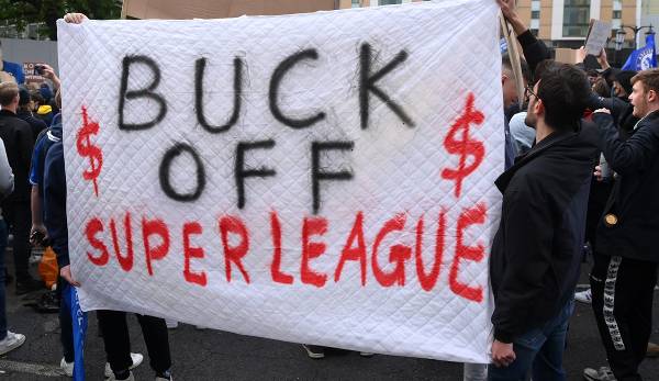 Die Ankündigung der Super League hatte im Frühjahr bei den Fans zu heftigen Protesten geführt.