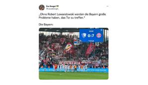 Übrigens: Mit Lewandowski hat Bayern in der letzten Saison in Bochum 2:4 verloren.