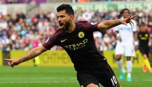 Sergio Aguero erzielte gegen Liverpool sein 124. Premier-League-Tor