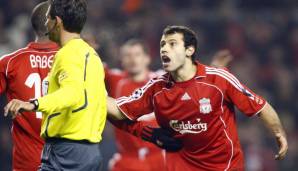 JAVIER MASCHERANO (von 2007 bis 2010 beim FC Liverpool): Kam in einem kontroversen Deal 2007 von den Hammers zum FC Liverpool und bildete über Jahre hinweg gemeinsam mit Xabi Alonso und Steven Gerrad eines der besten Mittelfelds der Welt.