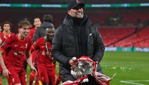 Jürgen Klopp feiert seinen ersten nationalen Cup-Titel mit dem FC Liverpool