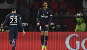 Edinson Cavani spielt für PSG gegen Monaco