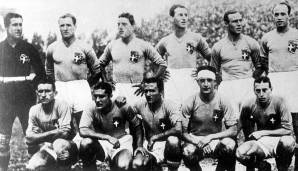 Platz 26: ENRIQUE GUAITA (h.2.v.r.) - 43 Tore für AS Rom zwischen 1933 und 1935.