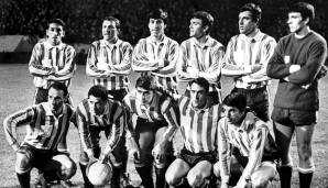 Platz 22: HUMBERTO MASCHIO (v.r.) - 51 Tore für Atalanta, Bologna, Inter Mailand und Forenz zwischen 1957 und 1965.