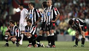 Frust pur: Birindelli, Del Piero und Co. verlieren das CL-Finale 2003 gegen Milan.