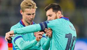 Der Kapitän und sein Spielmacher: Frenkie de Jong und Lionel Messi blicken auf erst ein gemeinsames Jahr beim FC Barcelona zurück.