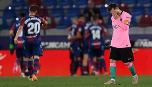 Lionel Messi und Co. kamen gegen Levante nicht über ein 3:3 hinaus.