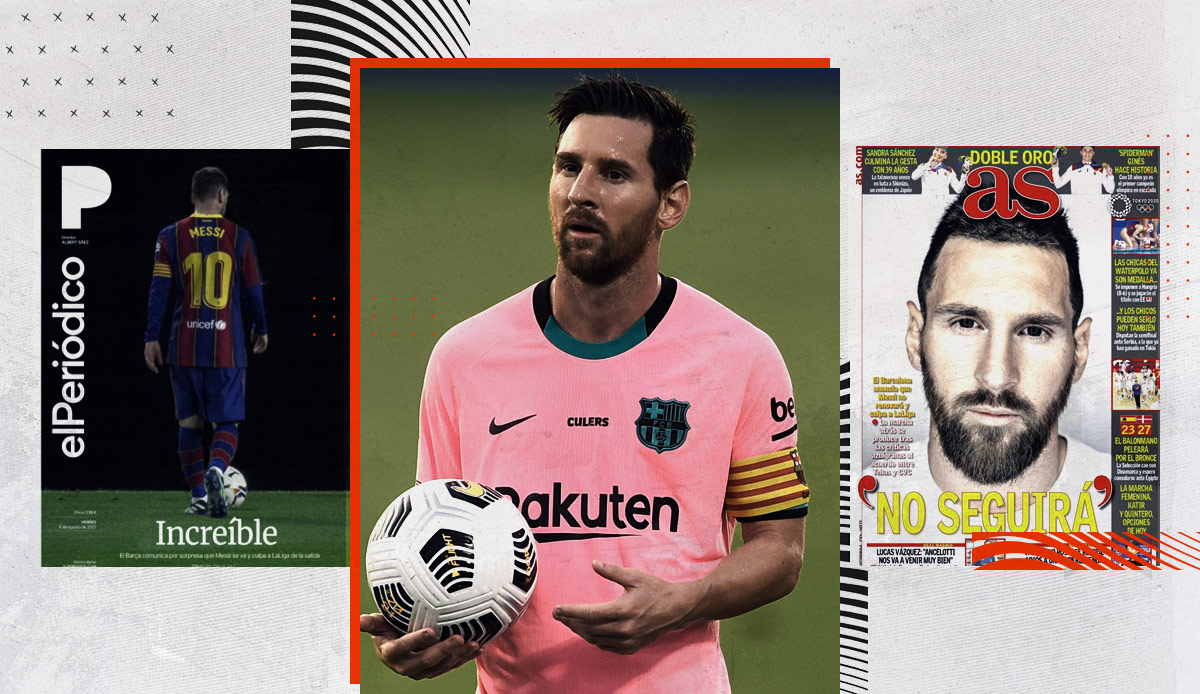 Lionel Messi verlässt den FC Barcelona und der Fußball scheint nicht mehr derselbe zu sein. Spaniens Presse trauert - und kritisiert den Argentinier.
