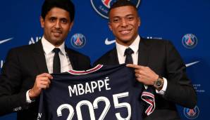 Der Verbleib von Kylian Mbappe (r.) bei PSG hat offenbar vor allem LaLiga-Boss Javier Tebas erzürnt.