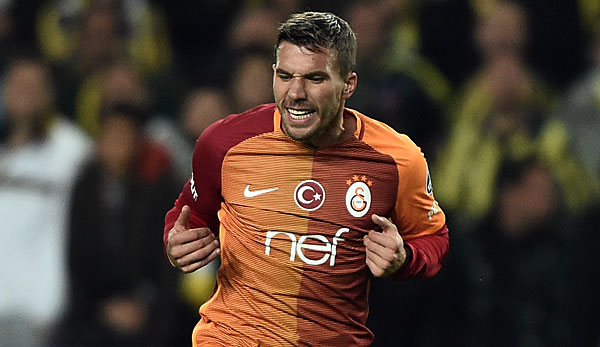Lukas Podolski war sichtlich frustriert ob der Leistung von Galatasaray