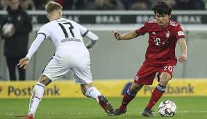 Einmal durfte FCB-Nachwuchstalent Woo-yeong Jeong mit den Bayern-Profis auf dem Platz stehen. In Mönchengladbach kam der 19-Jährige zu seinen ersten Profi-Minuten.