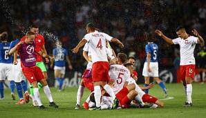Der Jubel der Polen, nach dem 1:0-Sieg über Gastgeber aus Italien, kannte keine Grenzen.