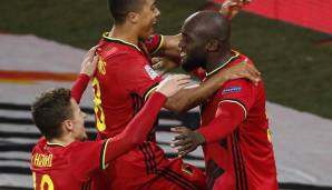 Freude bei Lukaku und Co.: Belgien qualifizierte sich mit einem starken Auftritt gegen Dänemark für das Final Four der Nations League.