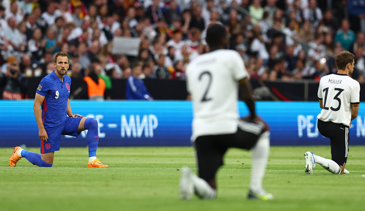 Zeichen gegen Rassismus vor dem Spiel, toller Kampf während des Spiels: Deutschland und England trennen sich 1:1, wobei viele DFB-Stars überzeugen, einer aber abfällt. Bei England überzeugt ein Gescholtener. Die Noten des Spiels.