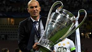 Mit Real Madrid gewann Zidane die Champions League viermal als Trainer.